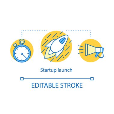 Başlangıç fırlatma kavramı simgesi