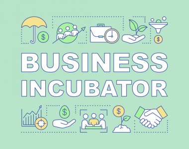 İş kuluçka kelime kavramları afiş