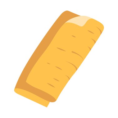 Bez peçete düz tasarım uzun gölge renk simgesi