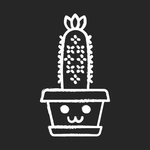 Піктограма крейди їжака кактуса — стоковий вектор
