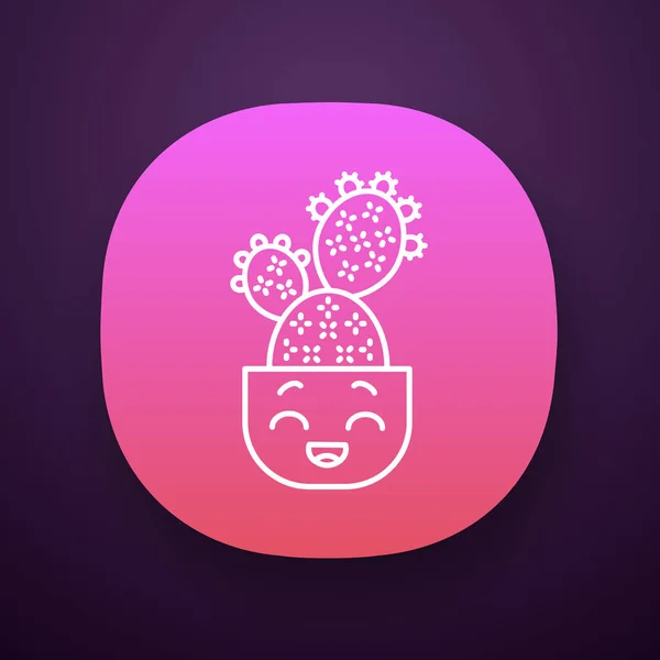 Prickly pear app icoon — Stockvector