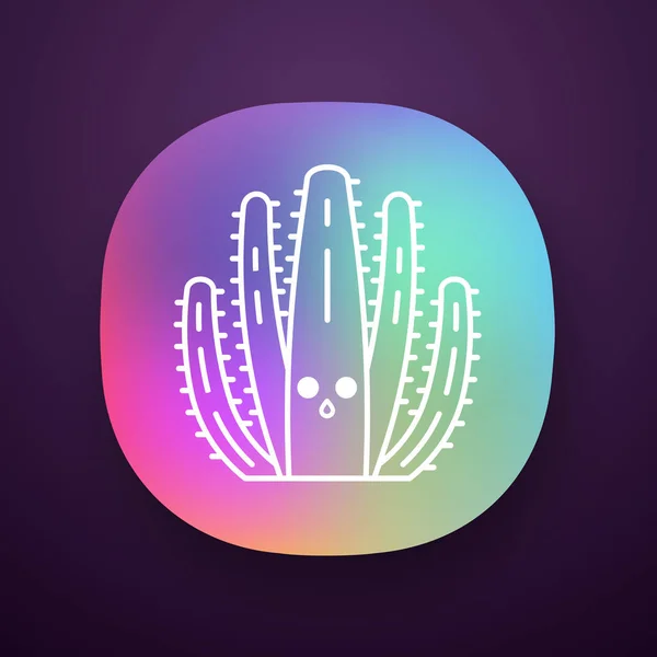 Orgel Pipe Cactus app icoon — Stockvector