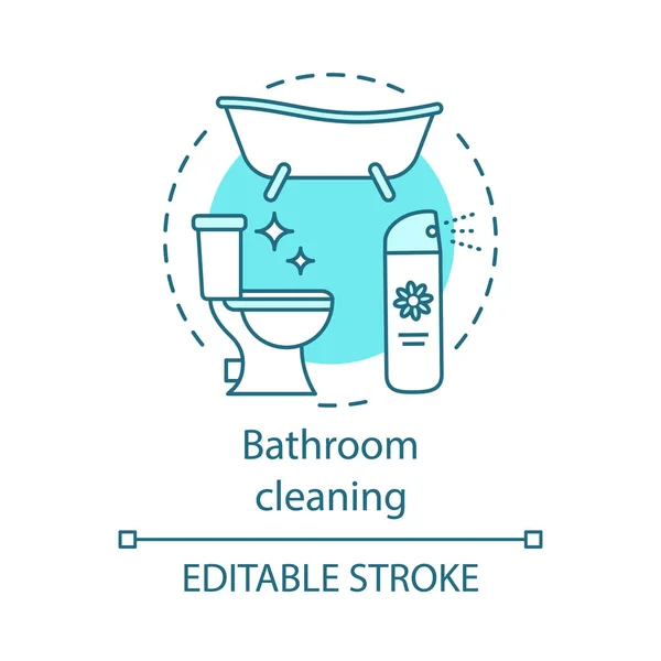 Cuarto de baño icono concepto de limpieza — Archivo Imágenes Vectoriales