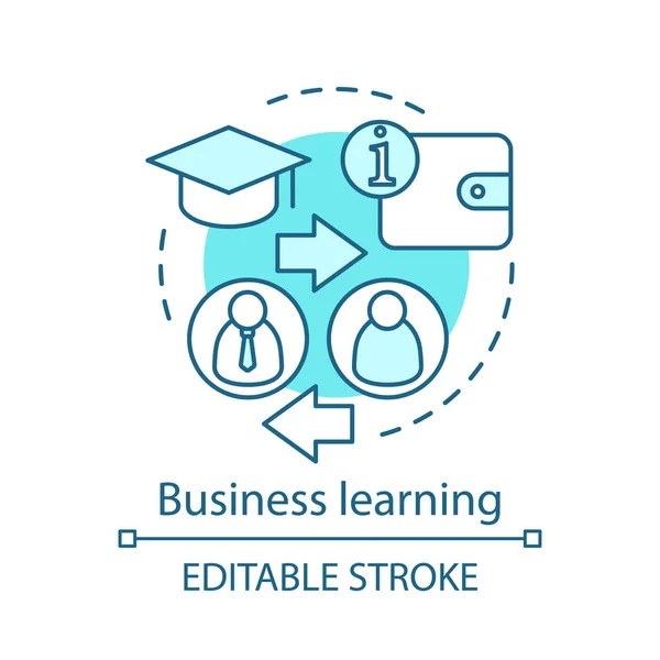 Ikone des Business Learning Konzepts — Stockvektor