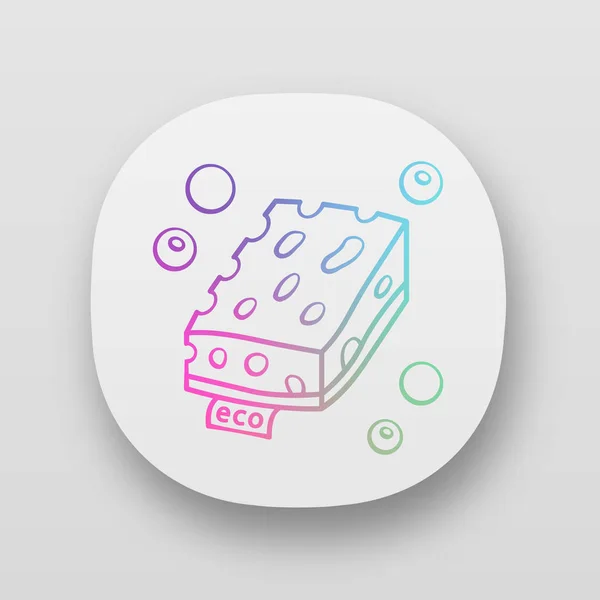 Eco sponzen app icoon — Stockvector