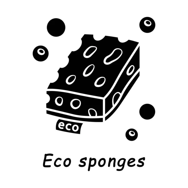 Eco sponzen glyph icoon — Stockvector