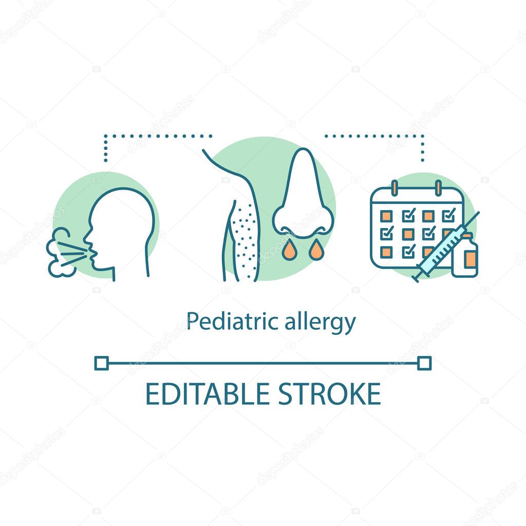 Pediatric allergy concept icon