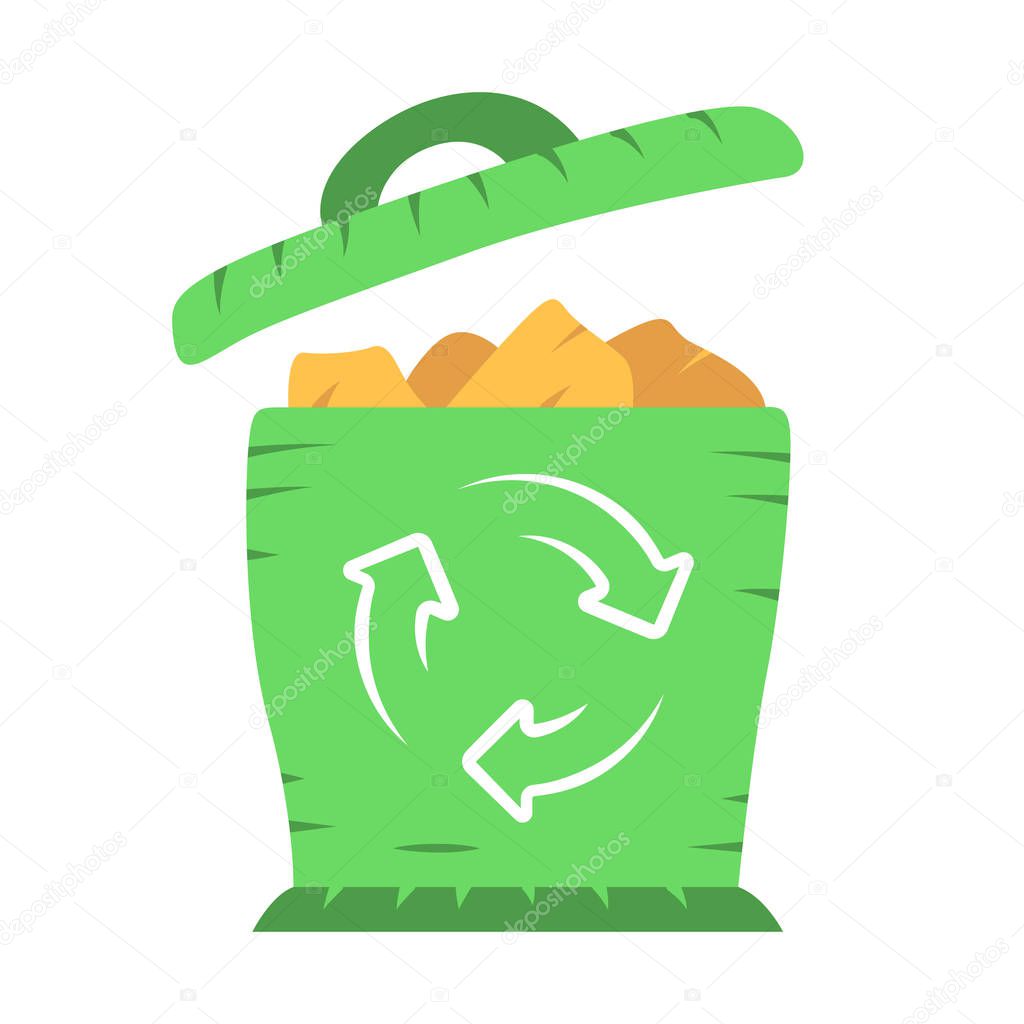 Recycling flat design long shadow color icon