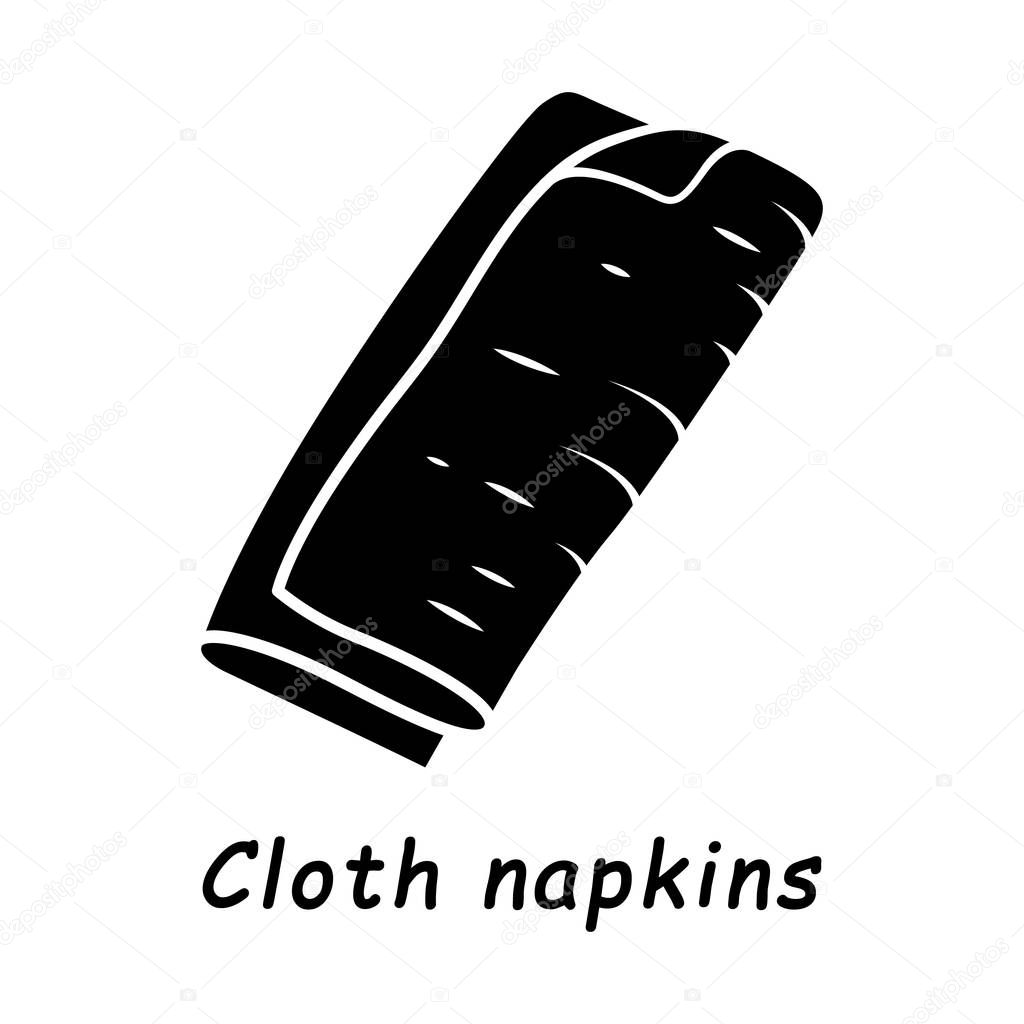 Cloth napkins glyph icon