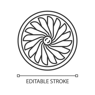 Düzlem türbini doğrusal simgesi