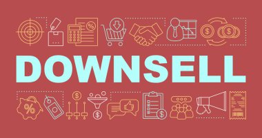 Downsell kelime kavramları afiş