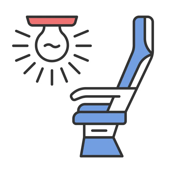 Pictogram voor stoel lichtkleur — Stockvector