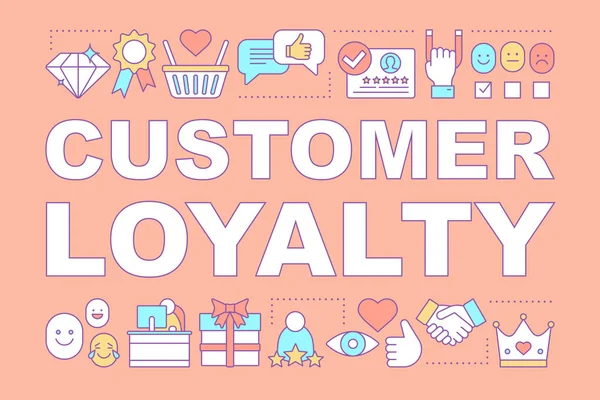 Konsep loyalitas pelanggan banner - Stok Vektor