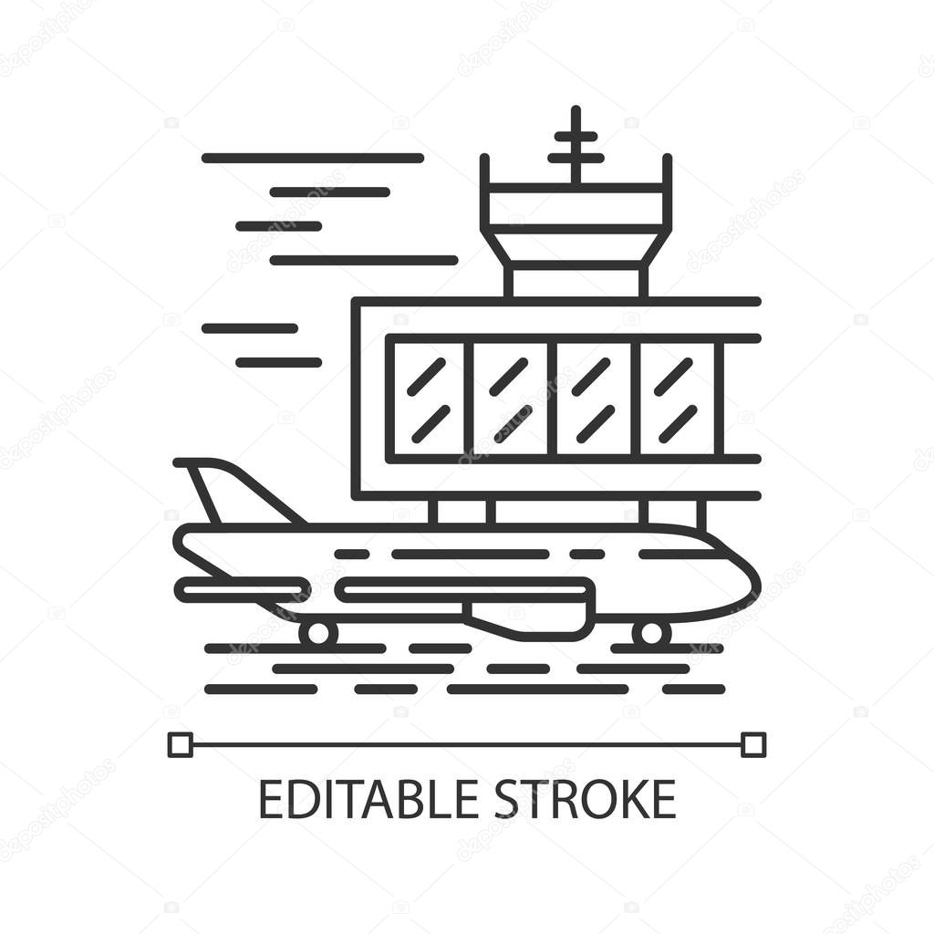 Airport outside linear icon