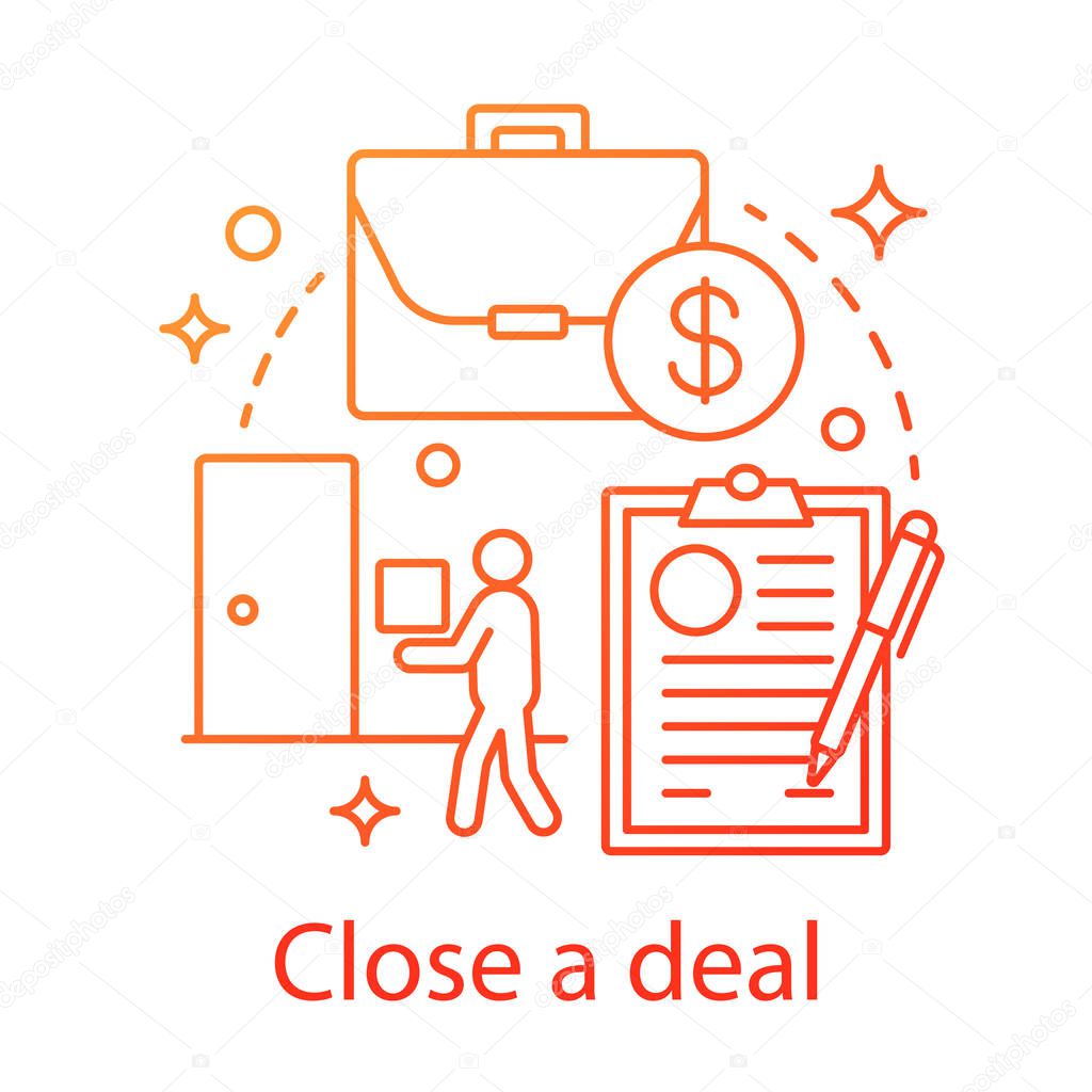 Close a deal concept icon