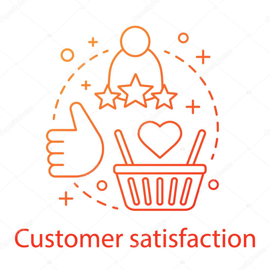 Customer satisfaction concept icon