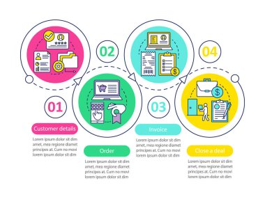 Crm yazılım vektör infografik şablonu