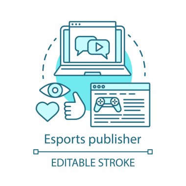 Esports yayıncı konsept simgesi
