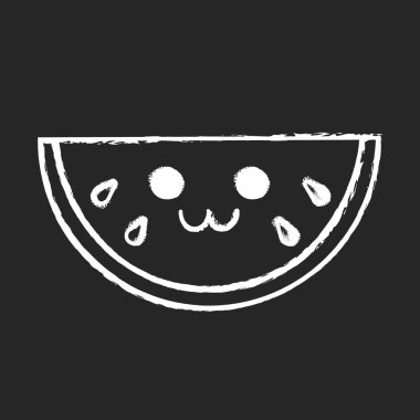 Karpuz sevimli kawaii tebeşir karakteri