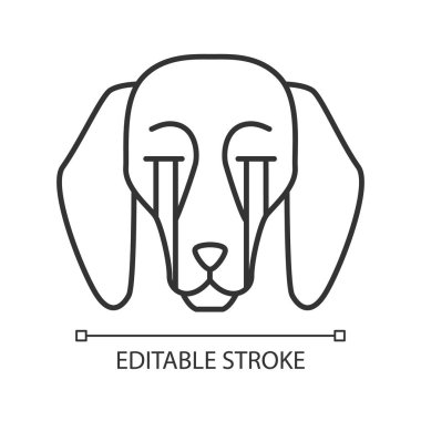 Beagle sevimli kawaii lineer karakter