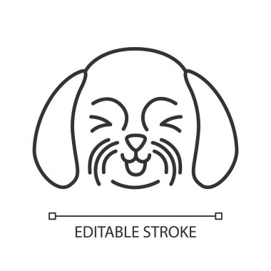 Shih Tzu sevimli kawaii lineer karakter