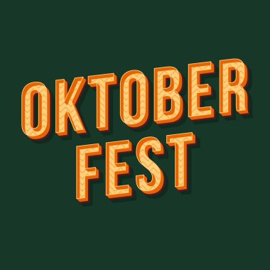 Oktoberfest vintage 3d vektör yazı