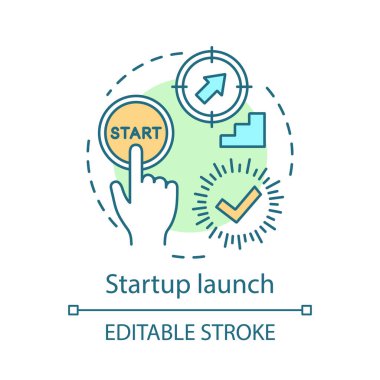 Başlangıç fırlatma kavramı simgesi