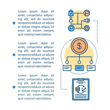 İş planı makale sayfası vektör şablonu