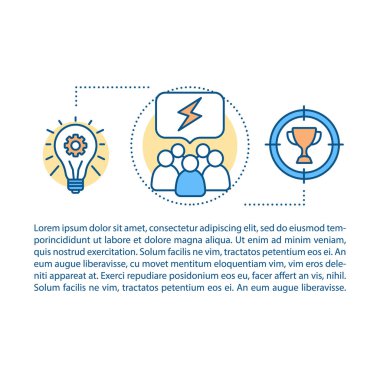 Başlangıç ekibi makale sayfası vektör şablonu