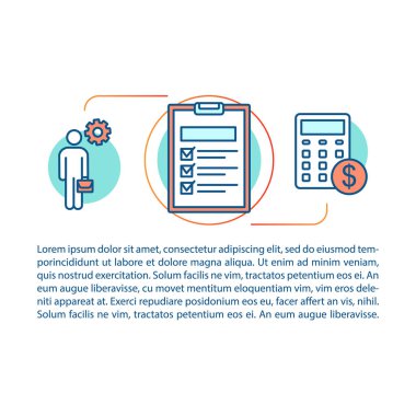 Program girişimciler için makale sayfası vektör şablonu