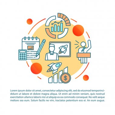 Başlangıç eğitim makalesi sayfa vektör şablonu