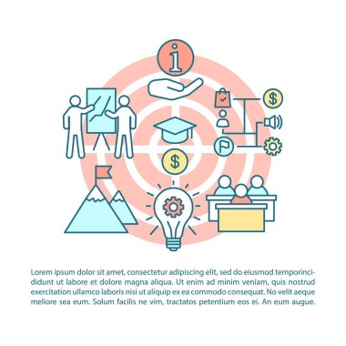 Başlangıç eğitim makalesi sayfa vektör şablonu