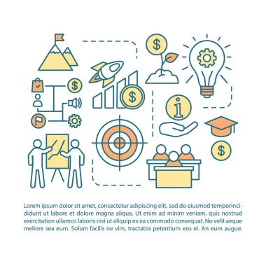 Başlangıç eğitim makalesi sayfa vektör şablonu