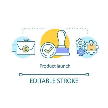 Ürün lansmanı konsept simgesi