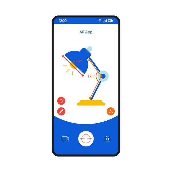 Modèle vectoriel d'interface smartphone application AR — Image vectorielle