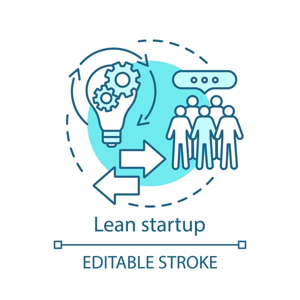 Lean startup concept icon — Stock Vector