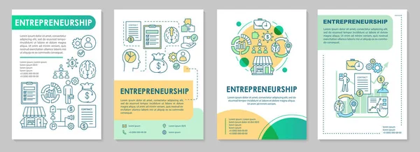 Entrepreneurship brochure template layout — Stock Vector
