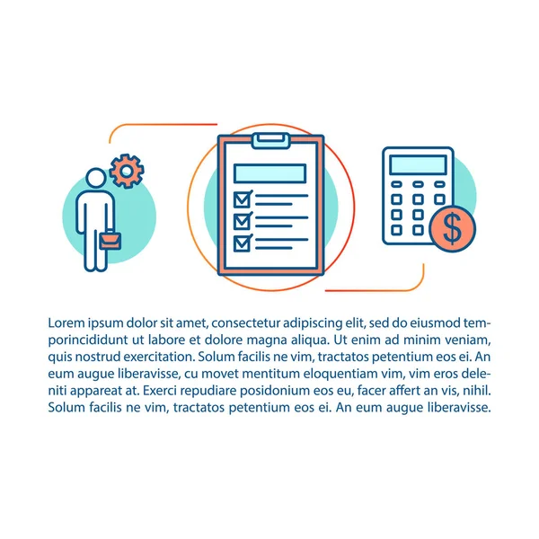 Programa para empreendedores artigo página modelo de vetor —  Vetores de Stock