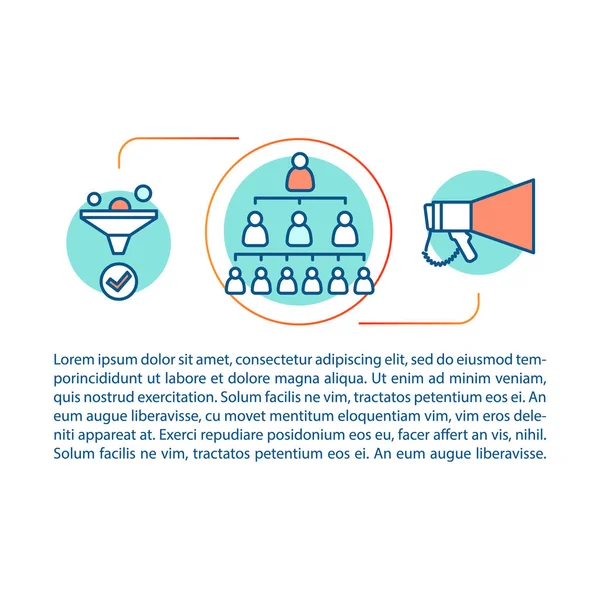 Beceri ve bilgi makale sayfası vektör şablonu