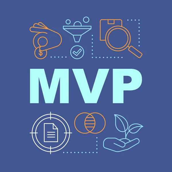 Слово MVP концепції банер — стоковий вектор