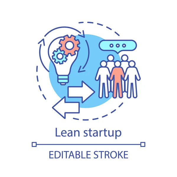 Lean startup concept icon Stock Vector