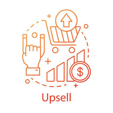 Upsell konsept simgesi