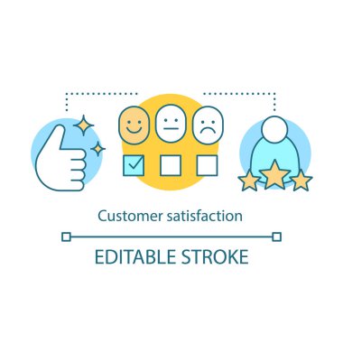 Müşteri memnuniyeti kavramı simgesi