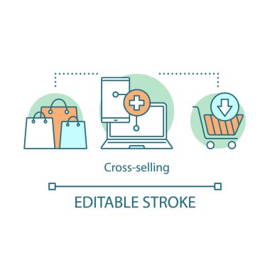 Çapraz satış konsept simgesi