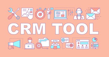 Crm aracı kelime kavramları afiş