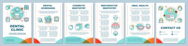 Diş kliniği broşür şablon düzeni