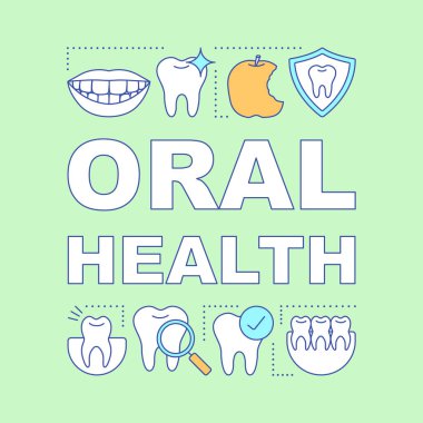 Ağız sağlığı kelime kavramları afiş
