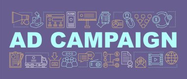 Reklam kampanyası kelime kavramları afiş