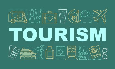 Turizm kelime kavramları afiş