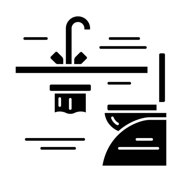 飞机厕所字形图标 — 图库矢量图片